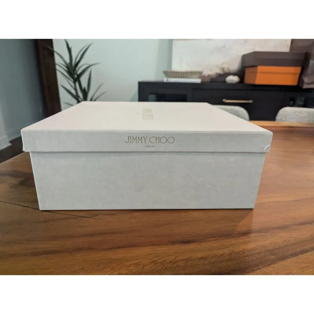 Jimmy Choo Empty Shoe Box With Lid & Tissue Paper 14 x 14 x 5.25